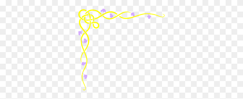 299x282 Corner Yellow Purple Clip Art - Purple Border Clipart