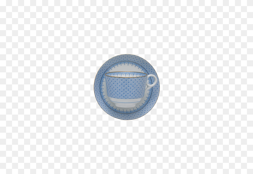 1507x1000 Cornflower Blue Lace Tea Cup Saucer Annsandra - Lace Circle PNG