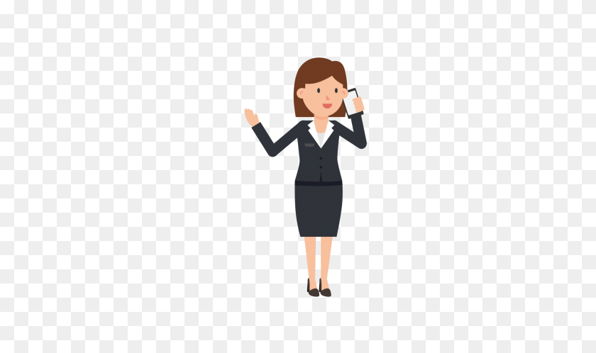 2000x1125 Corporate Woman Talking On The Phone Standing - Woman Standing PNG