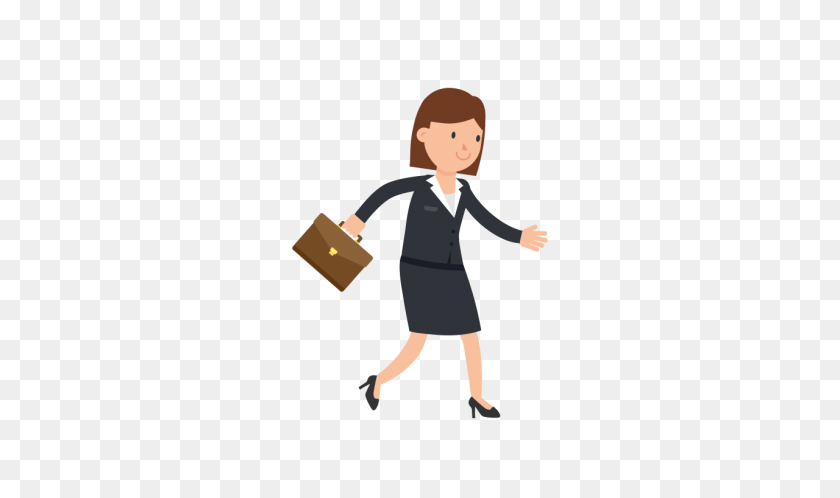 1280x720 Corporate Woman Walking With Suitcase - Woman Walking PNG