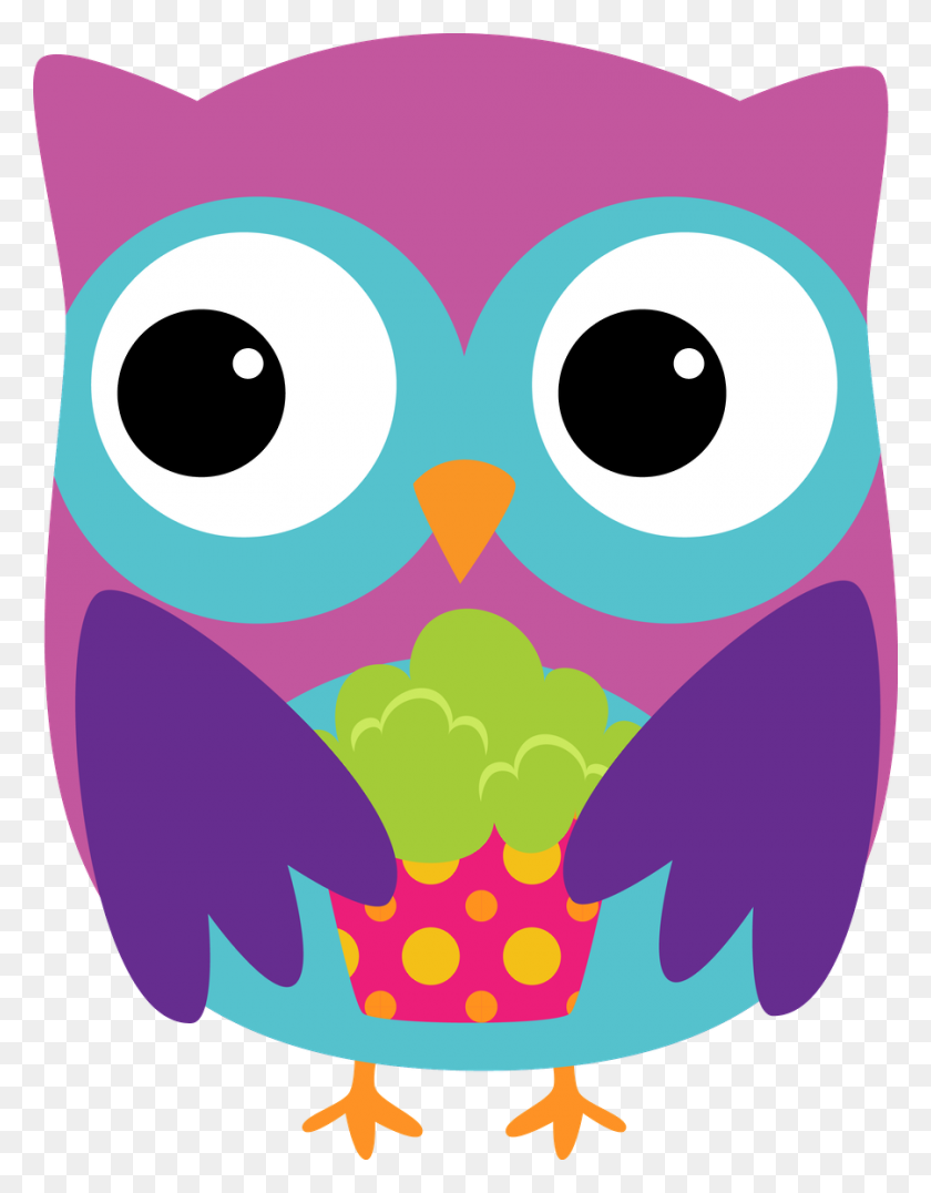 900x1173 Corujas - Pink Owl Clipart