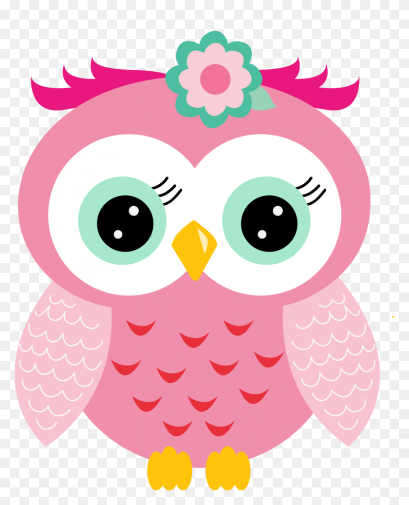 818x1024 Corujinha Rosa Cute And Funny Owl, Owl Parties - Pink Pumpkin Clipart