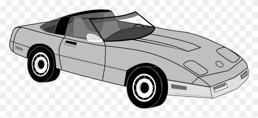 2371x982 Corvette Car Clipart Clip Art Beach - Convertible Car Clipart