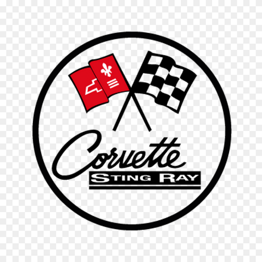 800x800 Corvette Sting Ray Círculo Logotipo De La Calcomanía - Corvette Logotipo Png