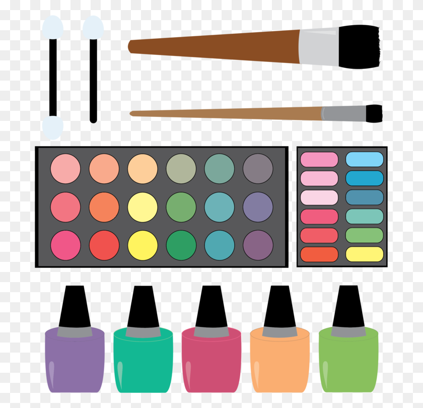 701x750 Cosmetics Make Up Artist Eye Shadow Lipstick Compact Free - Putting On Makeup Clipart
