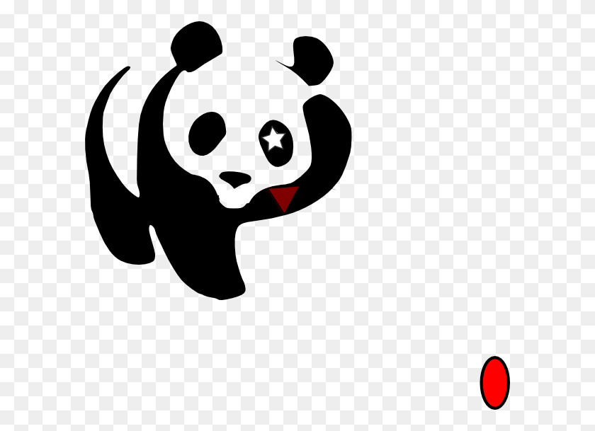 600x549 Cosmic Panda Waving Clip Art - Waving Clipart