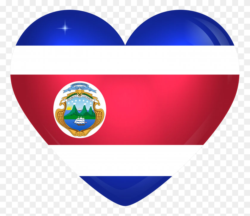 6000x5145 Costa Rica Large Heart - Merica Clipart