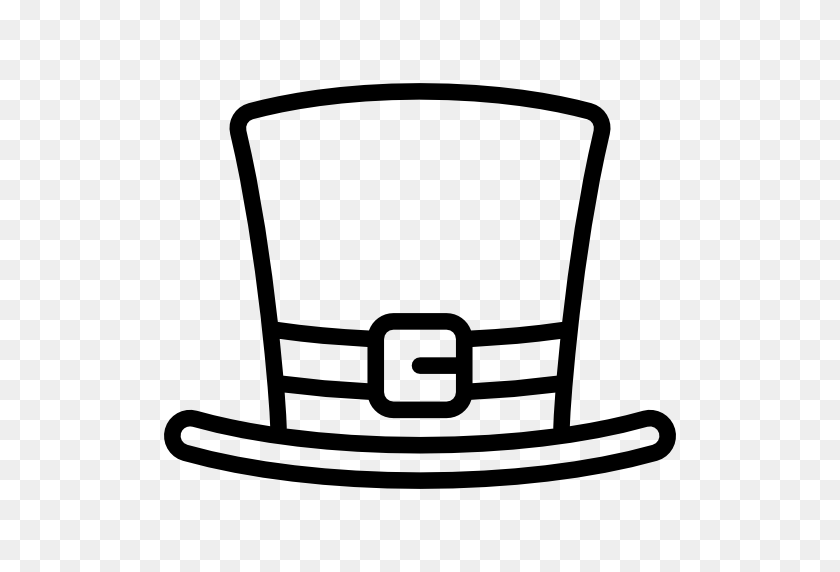 512x512 Costumes, Hat, Fashion, Saint Patrick, Leprechaun, Irish, Ireland Icon - Leprechaun Hat Clipart Black And White