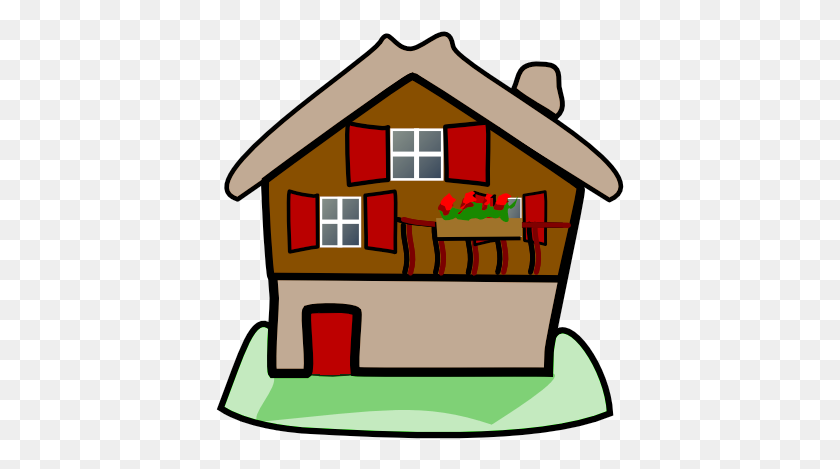 409x409 Cottage House Clipart - Tree House Clipart