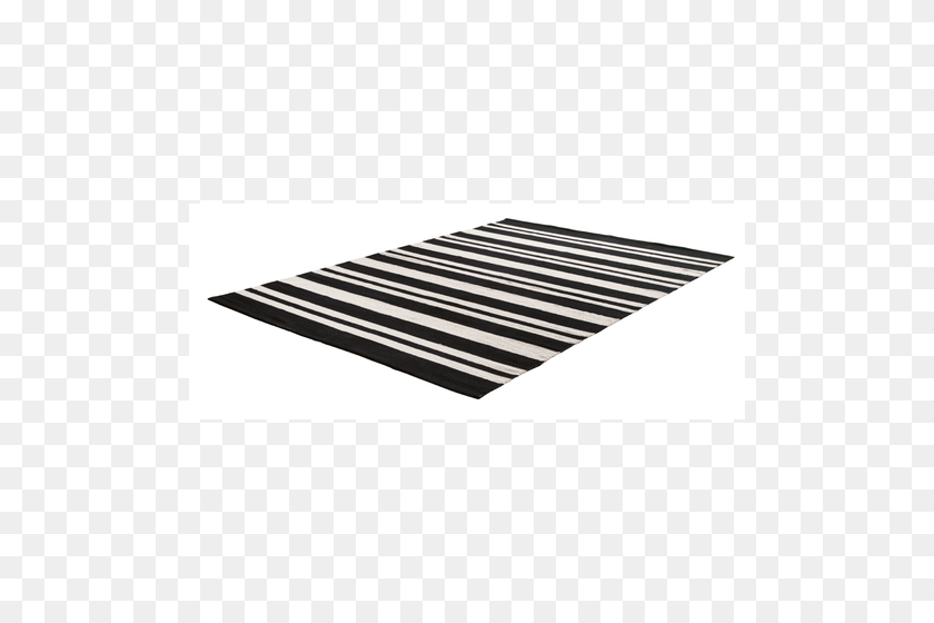 500x500 Cotton Rug, Blackwhite Striped Lidl Us - Rug PNG