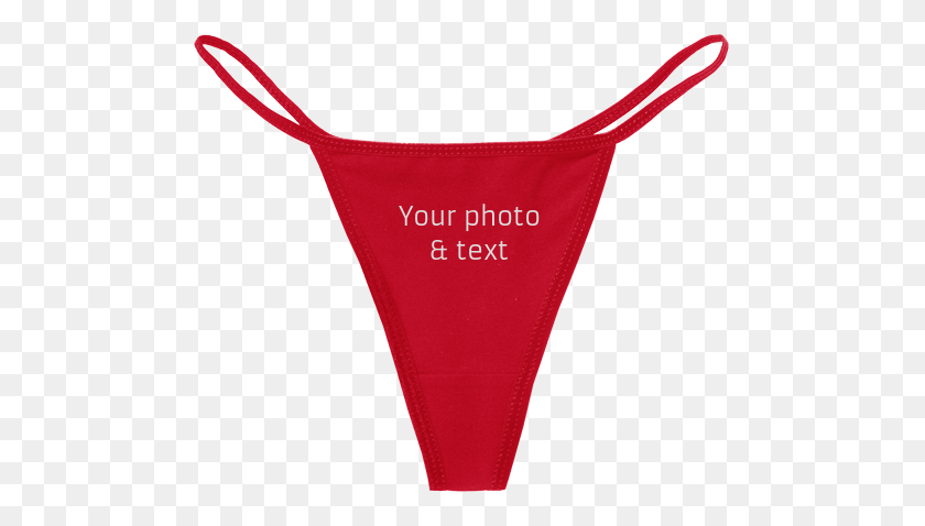 487x418 Cotton Spandex Thong Bikini With Image Printing - Thong PNG