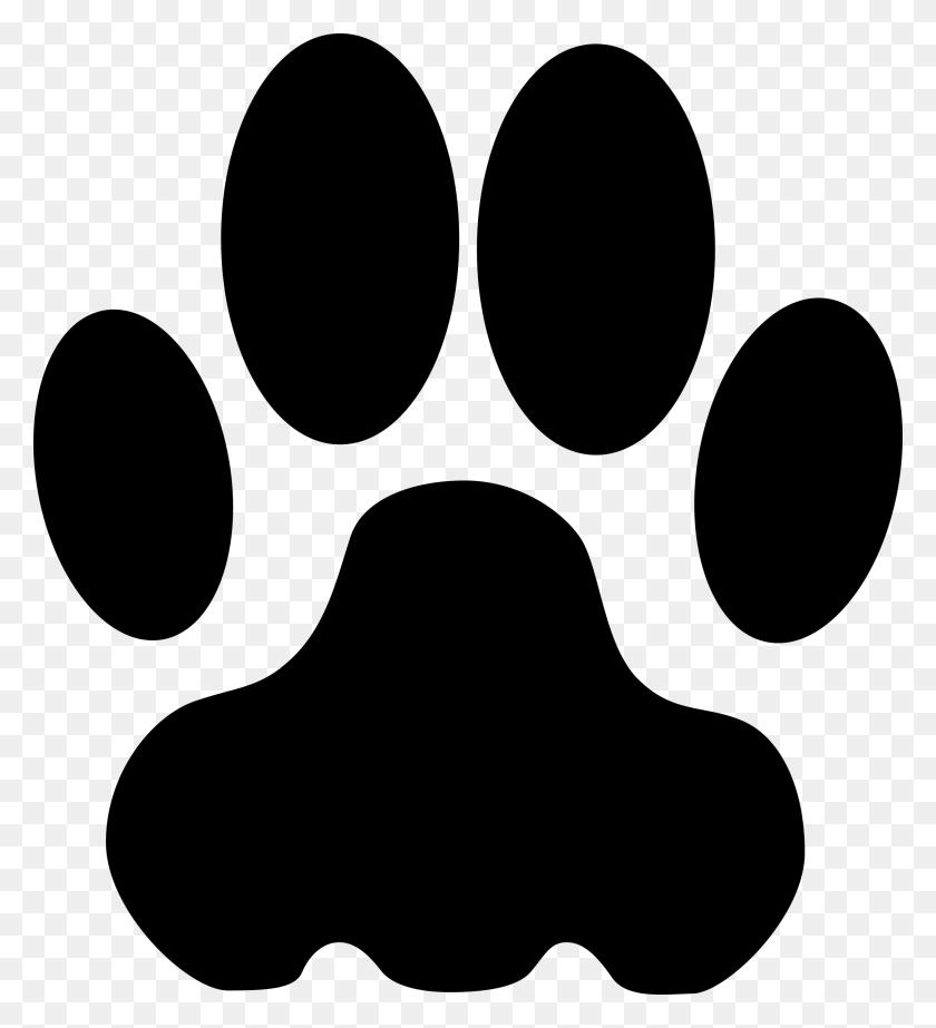 2168x2400 Cougar Paw Print Clip Art Clipart Image - Panther Paw Clipart