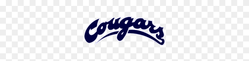 300x146 Cougars Txt In Blue Cut Free Images - Cougar PNG