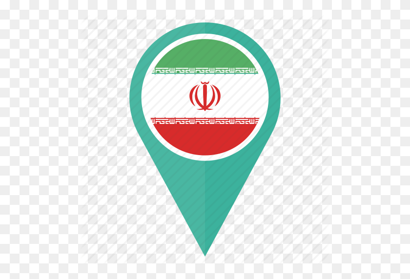 512x512 País, Dirección, Bandera, Irán, Ubicación, Icono De Navegación - Bandera De Irán Png