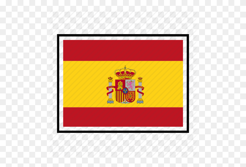 512x512 País, Europa, Bandera, Identidad, Nación, España, Icono Mundial - Bandera De España Png