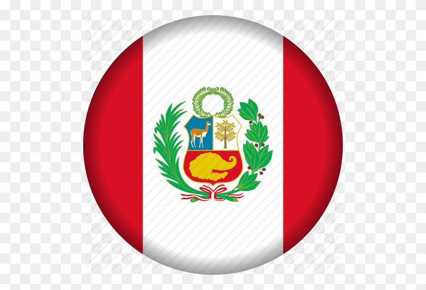 512x512 Значок Страны, Флаг, Флаги, Перу, Южная Америка - Флаг Перу Png