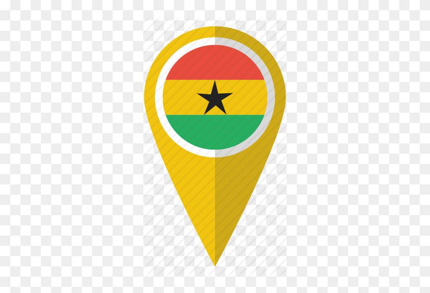 290x512 Страна, Флаг, Гана, Гана, Ганан, Маркер Карты, Pn - Флаг Ганы Png
