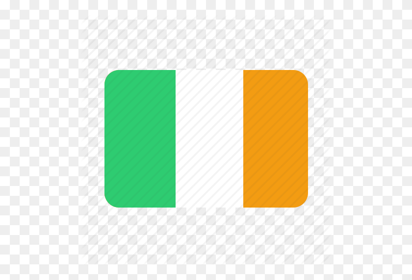 512x512 Страна, Флаг, Ирландия, Ирландский Значок - Флаг Ирландии Png