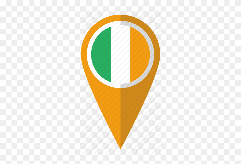 290x512 País, Bandera, Irlanda, Irlandés, Marcador De Mapa, Nacional, Pn - Bandera De Irlanda Png