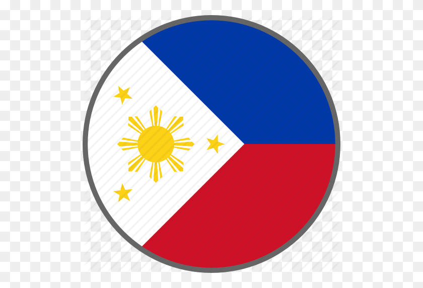 512x512 País, Bandera, Icono De Filipinas - Bandera De Filipinas Png