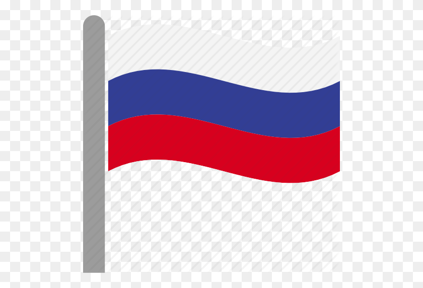 510x512 País, Bandera, Polo, Rus, Rusia, Ruso, Icono Que Agita - Bandera Rusa Png