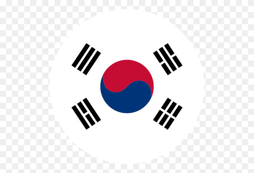 512x512 País, Bandera, Corea Del Sur, Icono Mundial - Corea Del Sur Png