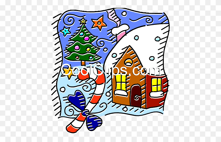 452x480 Country Home - Country Christmas Clipart