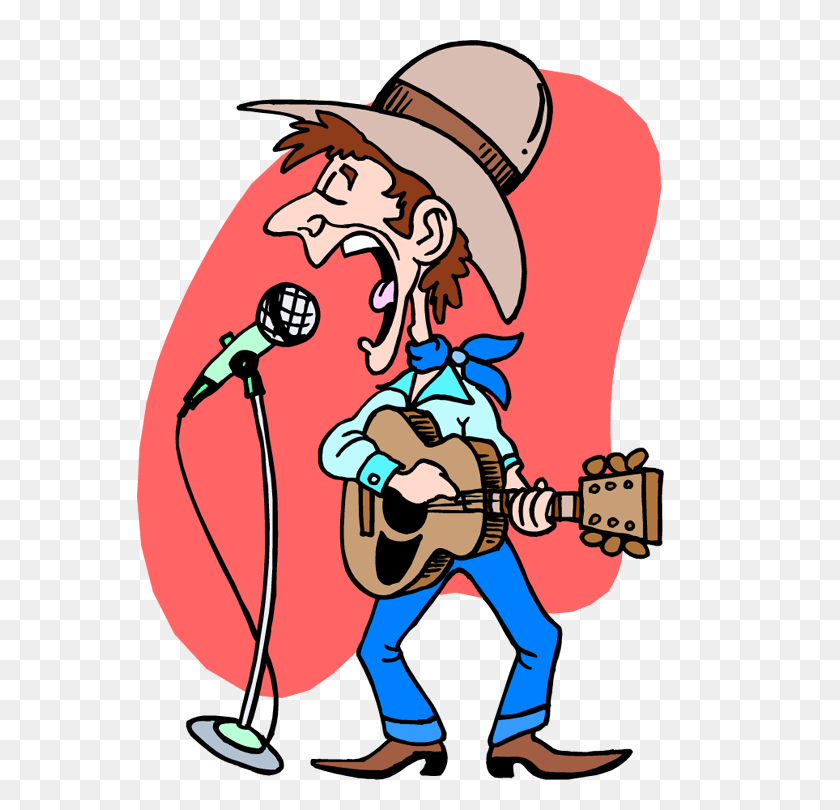 607x750 Country Music - Singing Clipart Free
