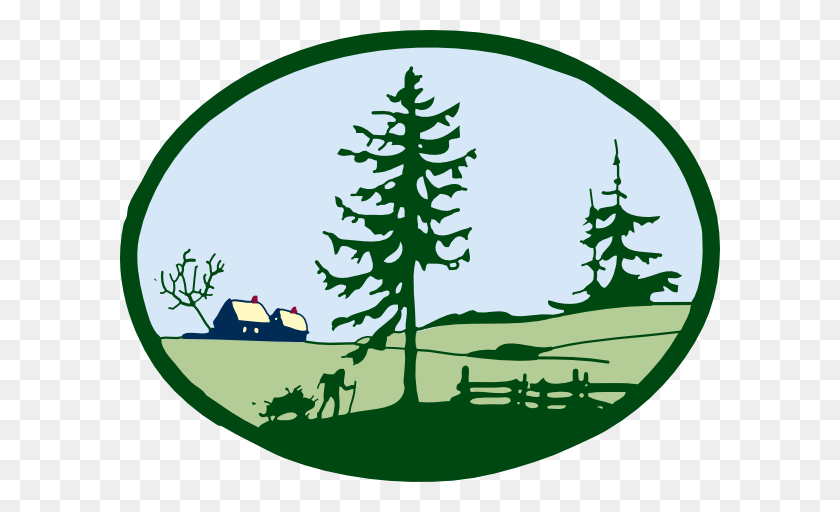 600x452 Countyside Clipart Summer Scenery - Treehouse Clipart