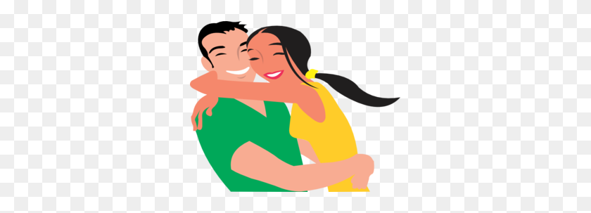 299x243 Couple Clip Art - People Hugging Clipart