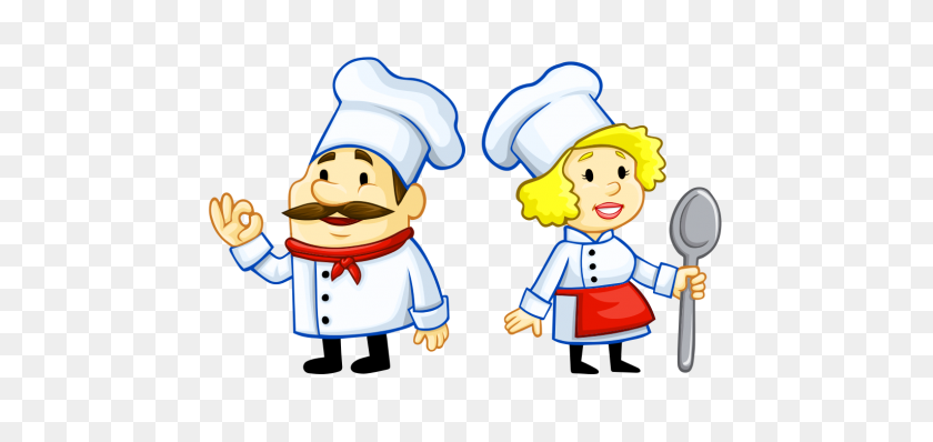 500x338 Couple Clipart Chef - Female Chef Clipart