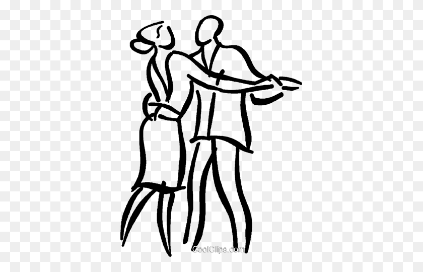 361x480 Couple Dancing Royalty Free Vector Clip Art Illustration - Couple Clipart Black And White