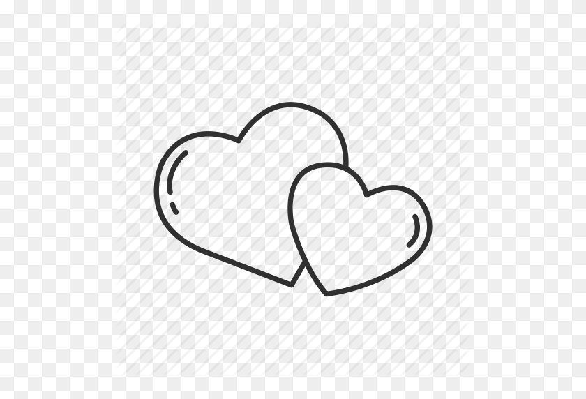 512x512 Pareja, Emoji, Corazón, Corazones, Amor, Dos Corazones, Icono De San Valentín - Corazón Negro Emoji Png