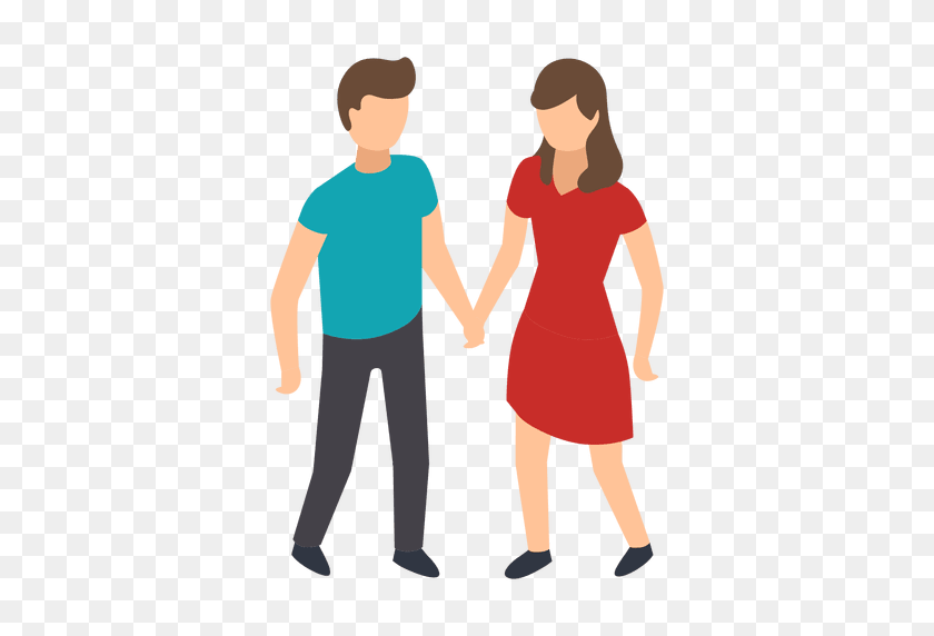 512x512 Couple Hand In Hand Illustration - Couple PNG