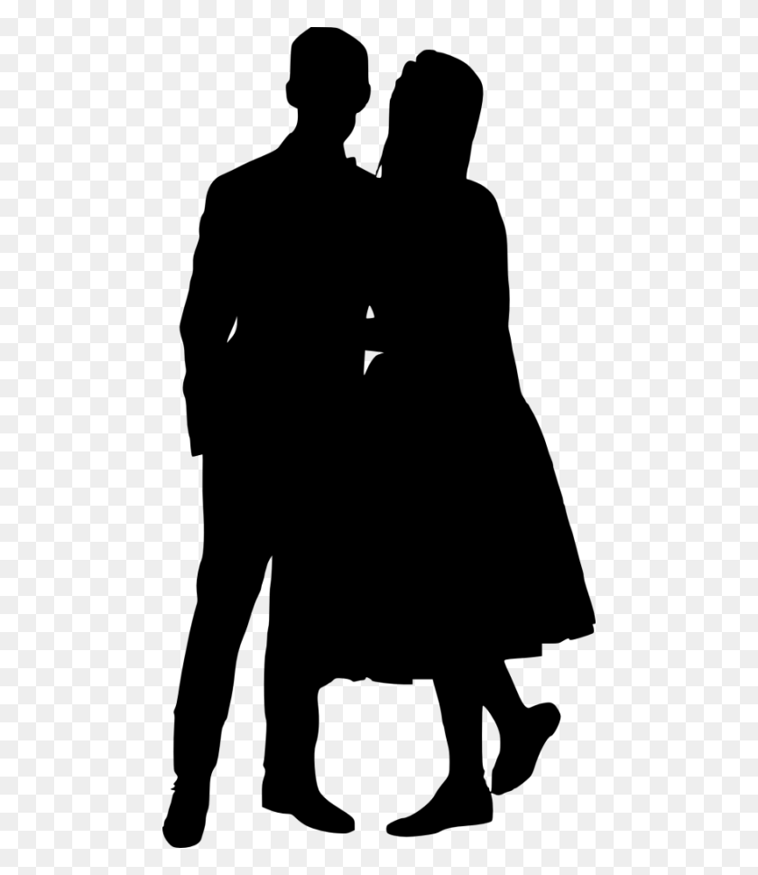 480x909 Couple Silhouette Png - Couple PNG