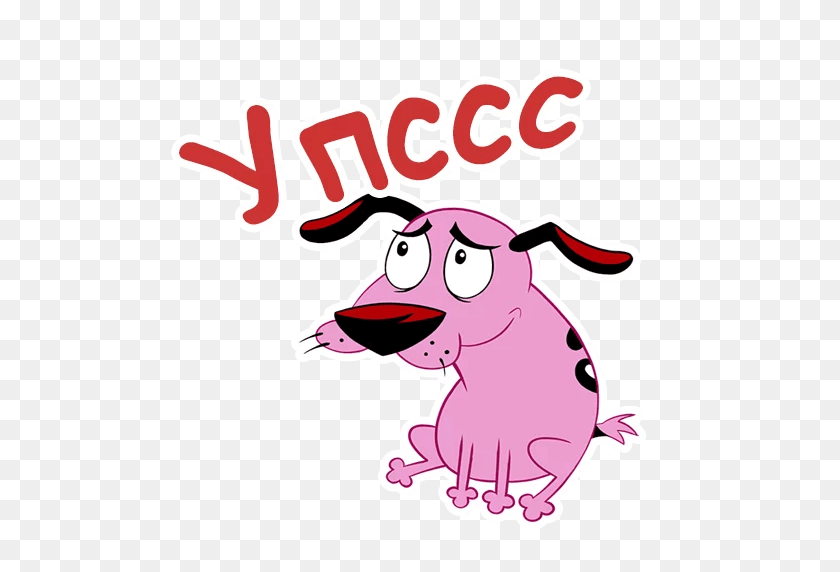 512x512 Courage The Cowardly Stickers Set For Telegram - Courage The Cowardly Dog PNG