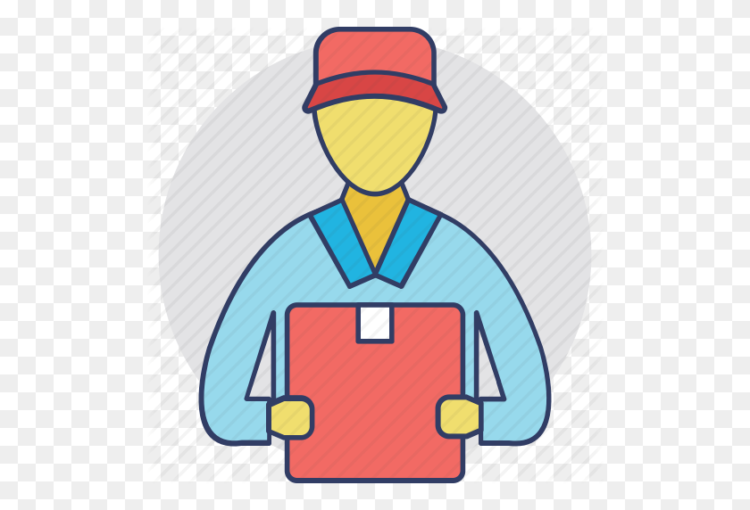 512x512 Courier Boy, Courier Service, Delivery Boy, Postman, Shipping Boy Icon - Delivery PNG
