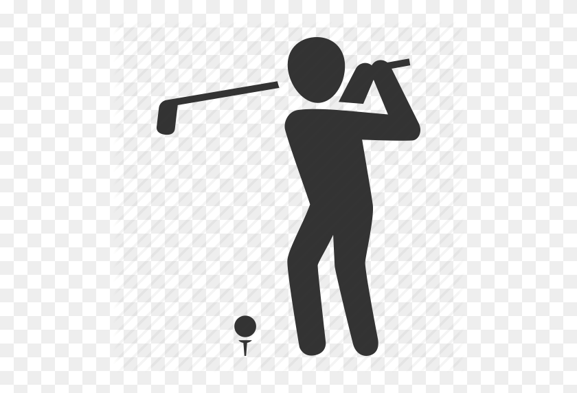 512x512 Course, Golf, Golfer, Play, Sport, Swing, Tee Icon - Golfer PNG