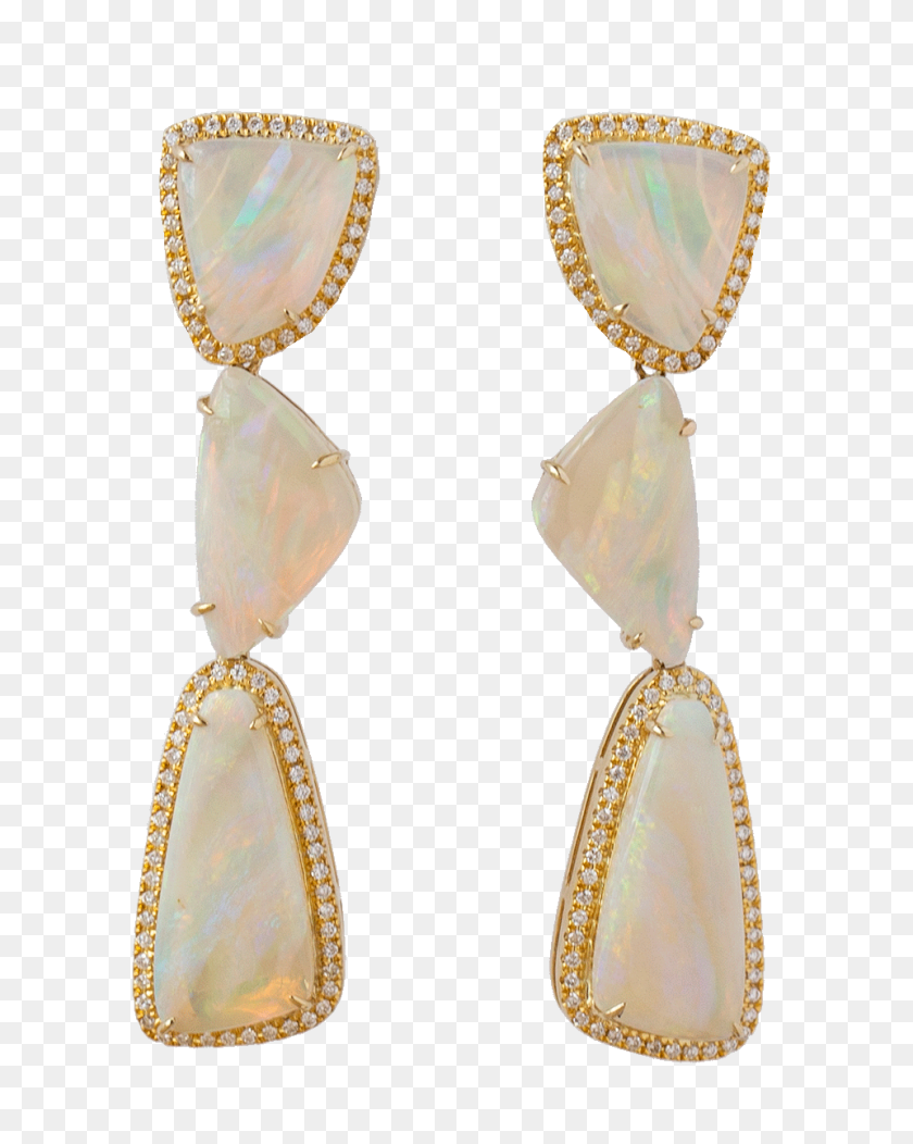 960x1222 Courtney Lauren Opal And Diamond Earrings Marissa Collections - Diamond Earrings PNG