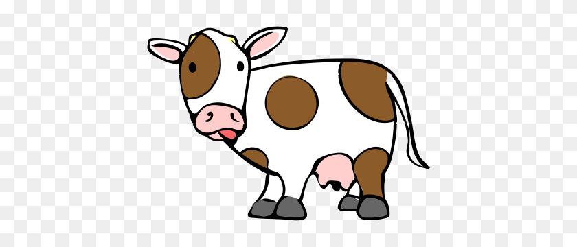 425x300 Vaca - Ordeñando Una Vaca Clipart