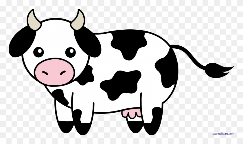 7510x4240 Корова Черно-Белые Картинки - Домашние Животные Черно-Белый Клипарт