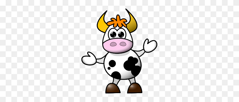 267x298 Clipart De Vaca - Funny Cow Clipart