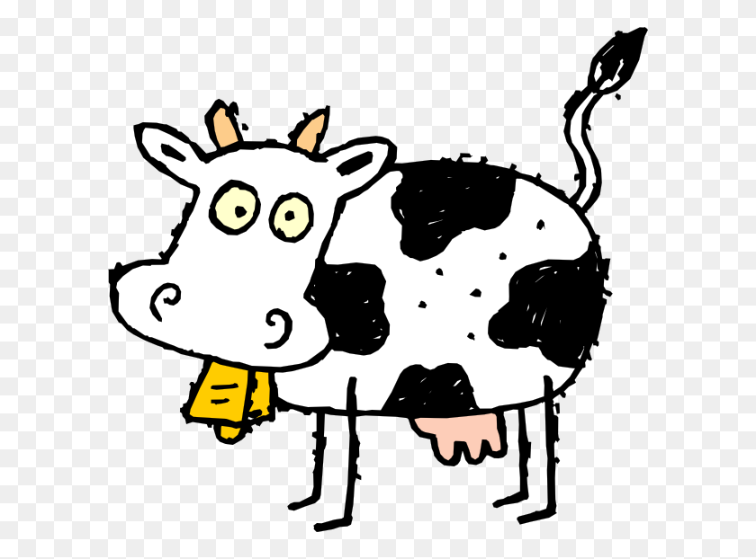 600x562 Cow Clip Art - Holstein Cow Clipart