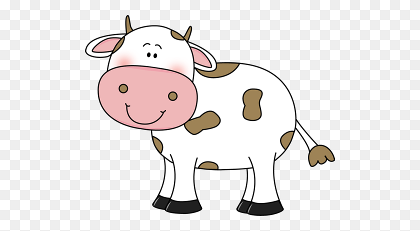 500x402 Cow Clip Art Cow With Brown Spots Clip Art Image - Milk Cow Clipart