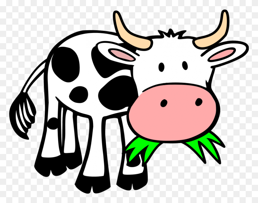 800x615 Cow Clip Art Images - Eating Healthy Clipart