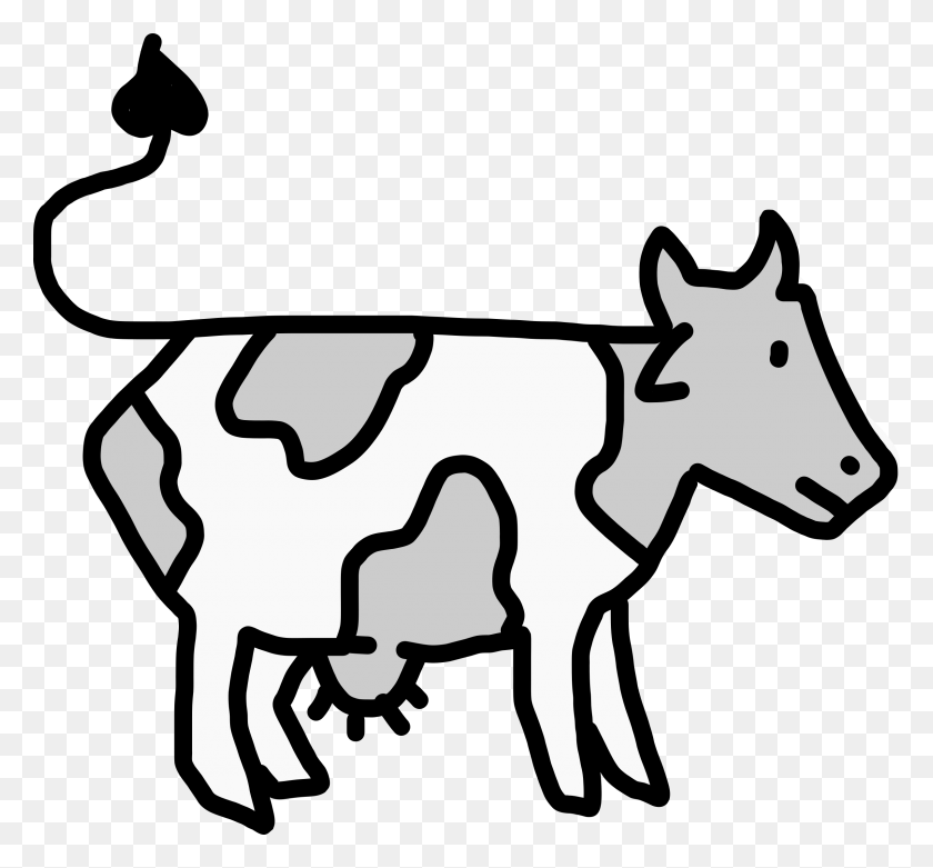 2400x2219 Cow Clip Art Images Black - Funny Cow Clipart