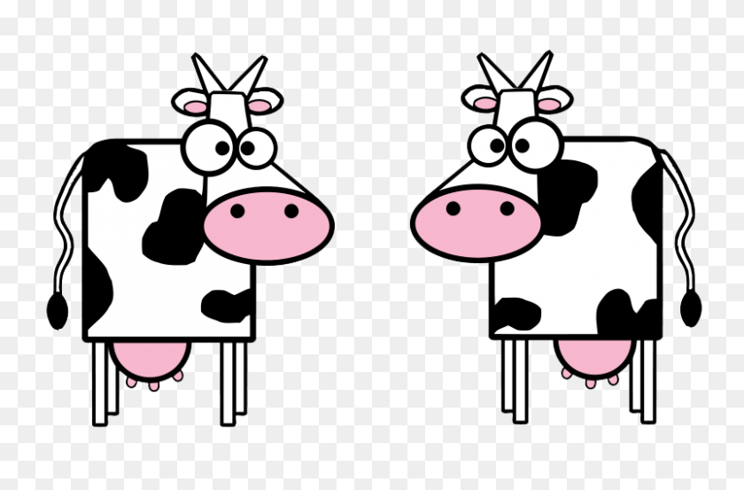 800x506 Cow Clipart - Cow Clipart Outline