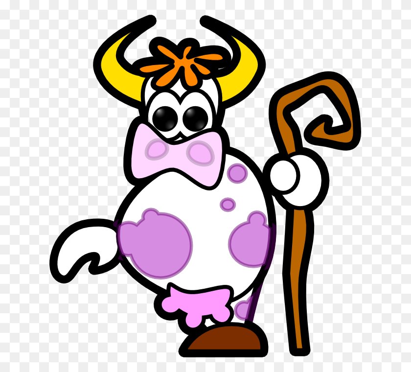 637x700 Cow Clipart Animated - Cow Face Clipart
