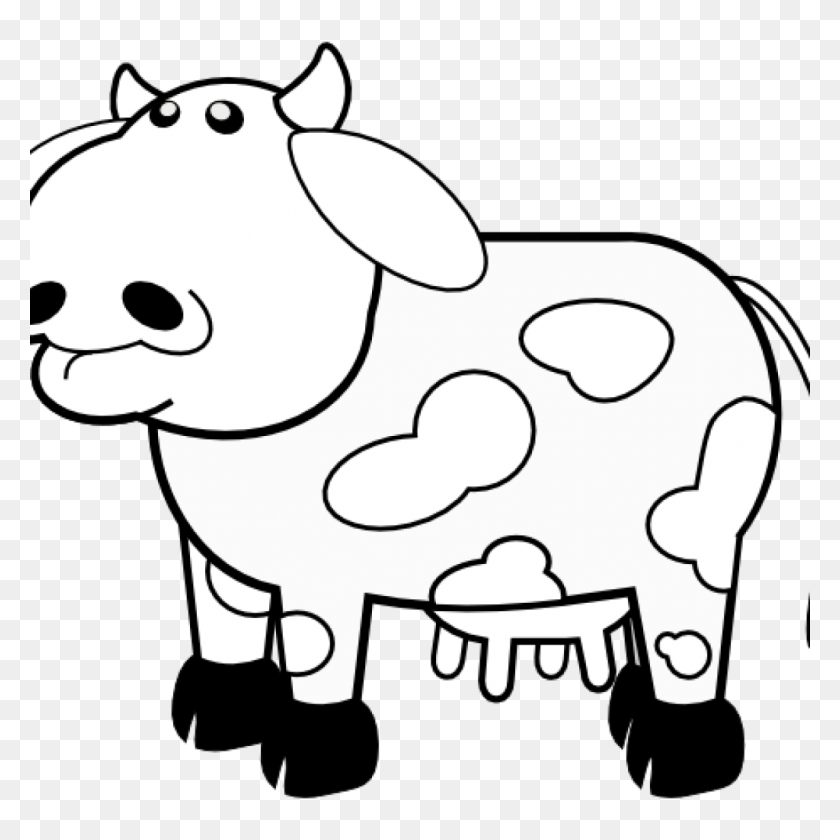 1024x1024 Cow Clipart Black And White Birthday Clipart House Clipart - Black Cow Clipart