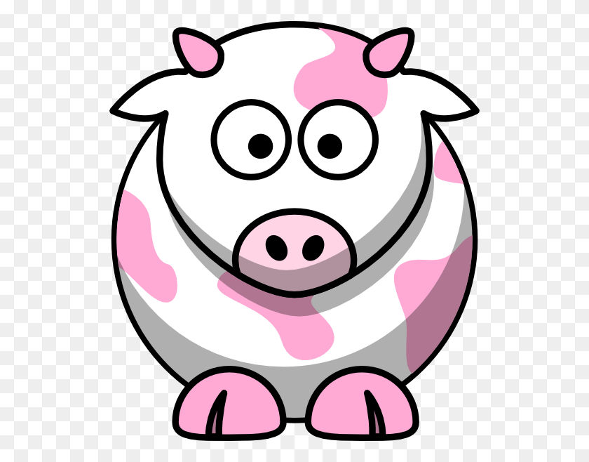 528x598 Cow Clipart Print Cow Clipart - Pink Pig Clipart